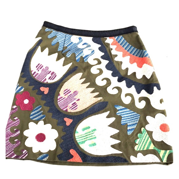 Anthropologie VANESSA VIRGINIA EMBROIDERED SKIRT - Picture 2 of 8